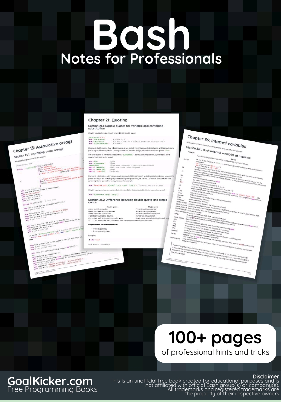 Bash Notes For Professionals Goalkickercom