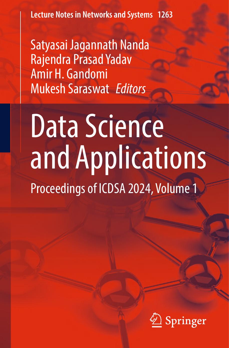 Data Science And Applications 1st Edition Satyasai Jagannath Nanda