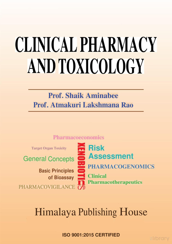 Clinical Pharmacy And Toxicology May 9 20239356936064himalaya Publishing Housepdf 1st Edition Prof Shaik Aminabee