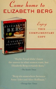 The Year Of Pleasures A Novel Berg Elizabeth