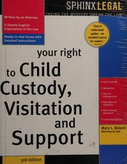 Your Right To Child Custody Visitation And Support Boland Mary L