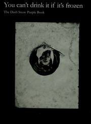 You Cant Drink It If Its Frozen The Dash Snow Purple Book Snow