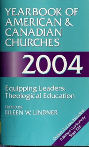 Yearbook Of American Canadian Churches 2004 Lindner Eileen W