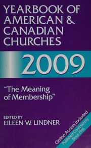 Yearbook Of American Canadian Churches 2009 Lindner Eileen W