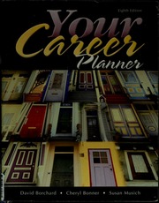 Your Career Planner Borchard David C Bonner Cheryl Musich Susan