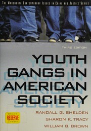 Youth Gangs In American Society Shelden Randall G 1943 Tracy