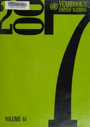 Yearbook Of The United Nations 2007 Volume 61 United Nations