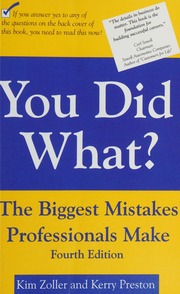 You Did What The Biggest Mistakes Professionals Make Zoller