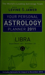 Your Personal Astrology Planner 2011 Libra Levine Rick Jawer
