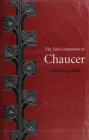 The Yale Companion To Chaucer Lerer Seth 1955