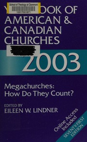 Yearbook Of American Canadian Churches 2003 Lindner Eileen W