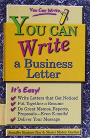 You Can Write A Business Letter Roy Jennifer Rozines 1967 Gordon