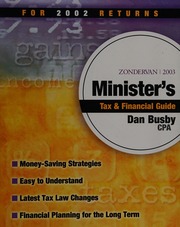 The Zondervan Ministers Tax Financial Guide Busby Daniel D