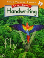 Zanerbloser Handwriting Texas Teacher Edition Grade1 Unknown