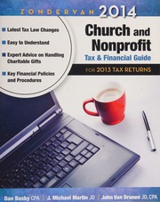 Zondervan 2014 Church And Nonprofit Tax Financial Guide For 2013 Tax Returns 2014 Ed Busby