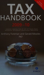 Zurich Tax Handbook 20092010 Foreman Tony Mowles G Gerald Fisher