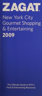 Zagatsurvey 2009 New York City Gourmet Shopping Entertaining Diuguid