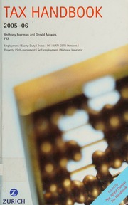 Zurich Tax Handbook 200506 Foreman Anthony Mowles G Gerald