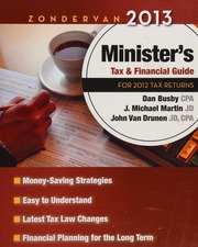 Zondervan 2013 Ministers Tax Financial Guide For 2012 Tax Returns Busby