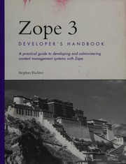 Zope 3 Developers Handbook Richter Stephan