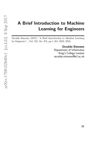 A Brief Introduction To Machine Learning For Engineers Itebooks