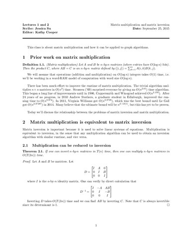 Algebraic Graph Algorithms Lecture Notes Stanford Cs367 Itebooks