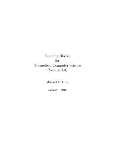 Building Blocks For Theoretical Computer Science Uiuc Cs173 Itebooks