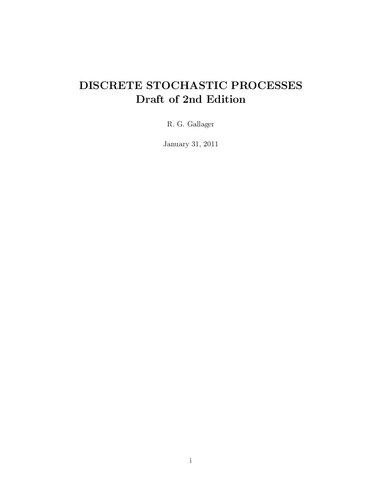 Discrete Stochastic Processes Lecture Notes Mit 6262 Itebooks