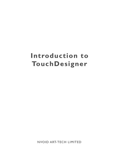 Introductiontotouchdesigner Itebooks