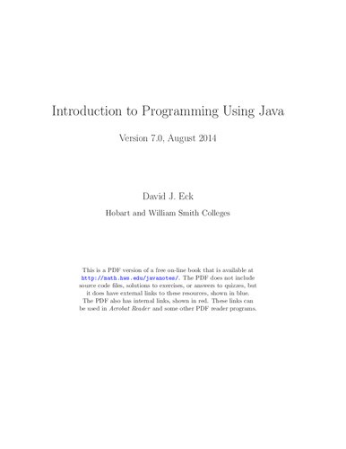 Introduction To Programming Using Java 7e Itebooks