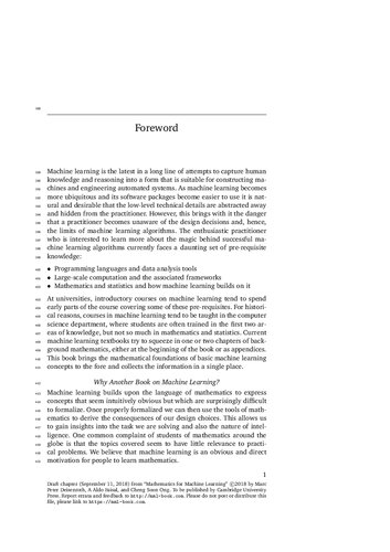 Mathematics For Machine Learning Itebooks