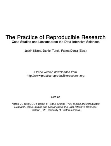 The Practice Of Reproducible Research Itebooks