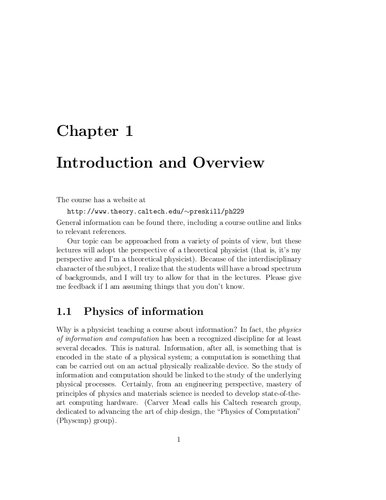 Quantum Computation Lecture Notes Caltech Cs219 Itebooks