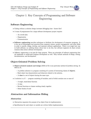 Software Design And Analysis Ii Lecture Notes Cuny Csci235 Itebooks