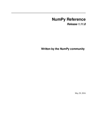 Numpyref1110 Itebooks