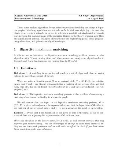 Analysis Of Algorithms Lecture Notes Cornell Cs6820 Itebooks