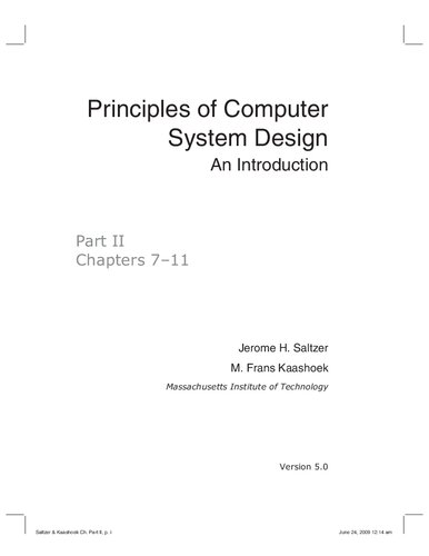 Principles Of Computer System Design An Introduction Part Ii Mit 6004 Itebooks