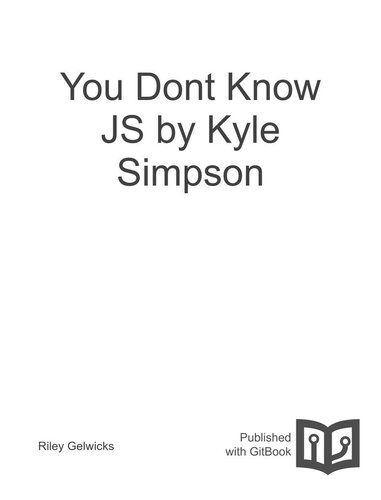 You Dont Know Js X6 Itebooks