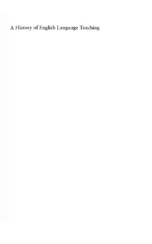 A History Of Elt 2nd Edition Apr Howatt Hg Widdowson