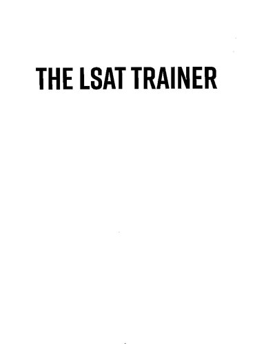 The Lsat Trainer A Remarkable Selfstudy Guide For The Selfdriven Student 2222222th Edition Mike Kim