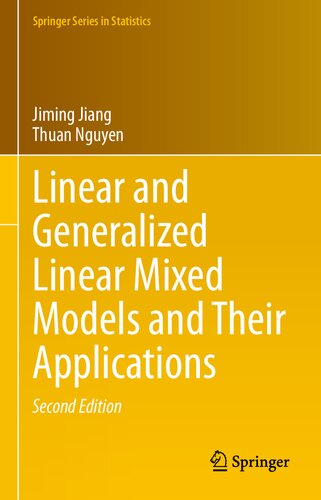 Linear And Generalized Linear Mixed Models And Their Applications 2nd Edition Jiming Jiang