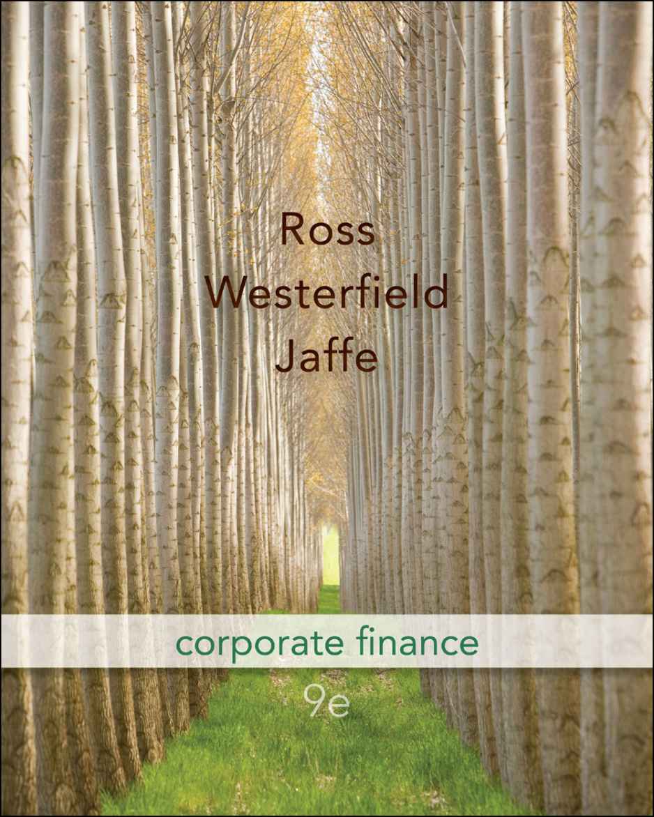 Corporate Finance Stephen A Ross Randolph W Westerfield Bradford D Jordan Ross