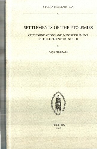Settlements Of The Ptolemies K Mueller