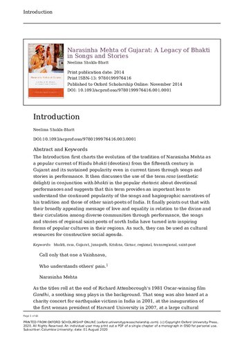 Narasinha Mehta Of Gujarat A Legacy Of Bhakti In Songs And Stories Neelima Shukla Bhatt