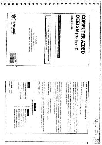 Computer Aided Design As Per Re Ised Gtu Syllabus Wef 202021 1st Edition R B Patil