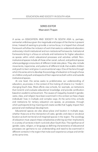 In Search Of A Future Youth Aspiration And Mobility In Nepal Andrea Klbel