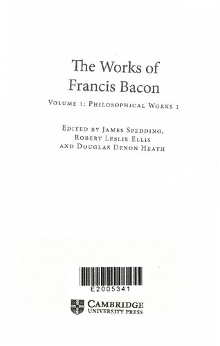 The Works Of Francis Bacon Francis Bacon