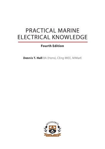 Practical Marine Electrical Knowledge 4th Edition Dennis T Hall