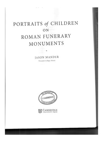 Portraits Of Children On Roman Funerary Monuments Jason Mander