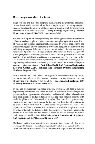 Systems Engineering In The Fourth Industrial Revolution Big Data Novel Technologies And Modern Systems Engineering 1st Edition Ron S Kenett